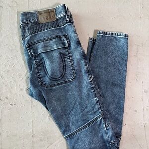 True Religion Men's Distressed Blue Skinny Jeans